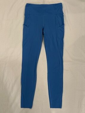 Worn once! lululemon, 28 inch Blue High-Rise Pocket Leggings, Size 6